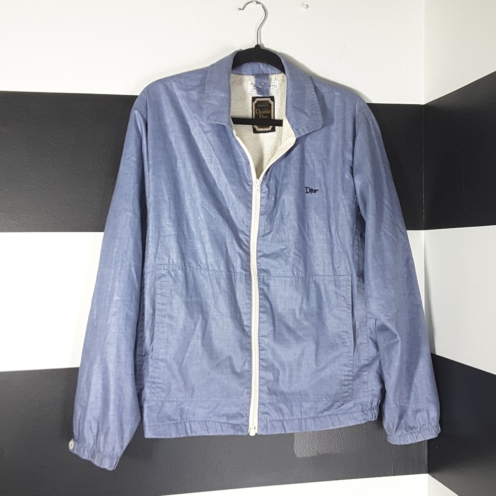 CHRISTIAN DIOR RARE Vintage Logo Chambray Jacket